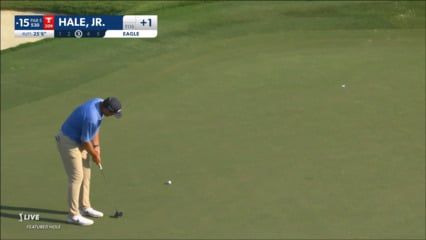 Blaine Hale, Jr. rolls in short birdie putt at Wyndham