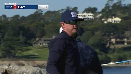 Brian Gay spins tee shot to set up birdie at AT&T Pebble Beach