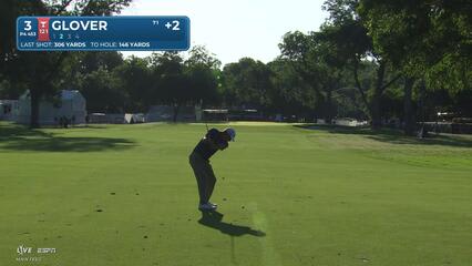 Lucas Glover's 143-yard approach sets up birdie on No. 3 at Charles Schwab