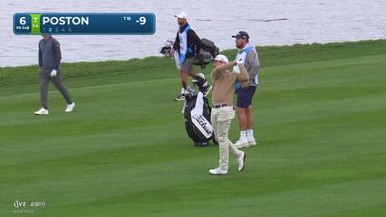 J.T. Poston sinks 2-inch birdie putt on No. 6 at AT&T Pebble Beach