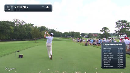 Cameron Young hits tee shot to 12 feet, sets up birdie on No. 11 at TOUR Championship