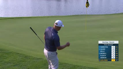 Søren Kjeldsen makes birdie on No. 9 at Boeing Classic