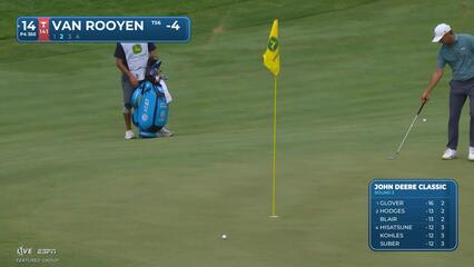 Erik van Rooyen sinks 6-foot birdie putt on No. 14 at John Deere