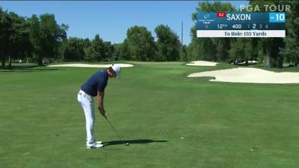 Charlie Saxon birdies No. 12 in Round 2 at Albertsons Boise Open
