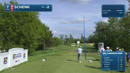 Adam Schenk sinks 16-foot putt for birdie on No. 7 at RBC Canadian