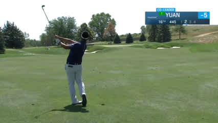 Carl Yuan sticks approach to set up birdie at Pinnacle Bank Championship