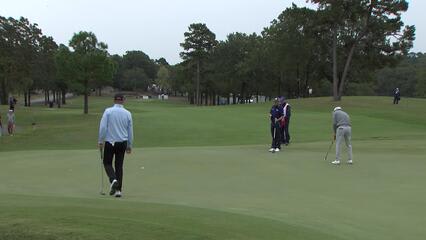 Justin Leonard makes birdie putt on No. 11 at Simmons Bank Championship