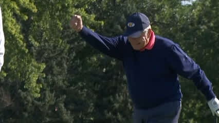 Jack Nicklaus' solid birdie putt at Sanford International