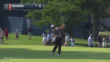 Alex Noren drains 58-foot birdie putt on No. 1 at BMW Championship