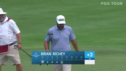 Brian Richey makes a birdie on No. 14 in Round 2 at Utah