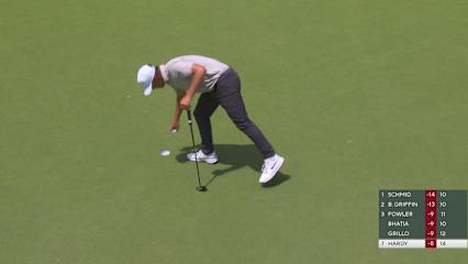 Nick Hardy makes birdie on No. 14 at Charles Schwab