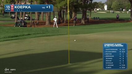 Brooks Koepka pours in 21-foot birdie putt on No. 13 at Cognizant Classic