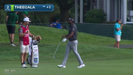 Sahith Theegala's 95-yard approach sets up birdie on No. 2 at Travelers