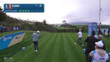 Chris Kirk hits 208-yard approach to 9 feet, sets up birdie on No. 5 at AT&T Pebble Beach