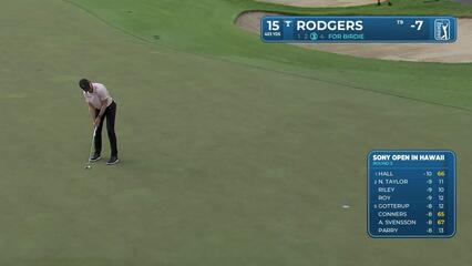 Patrick Rodgers sinks 16-foot birdie putt on No. 15 at Sony Open