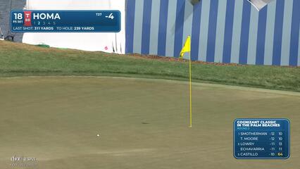 Max Homa taps in from 18 inches for birdie on No. 18 at Cognizant Classic