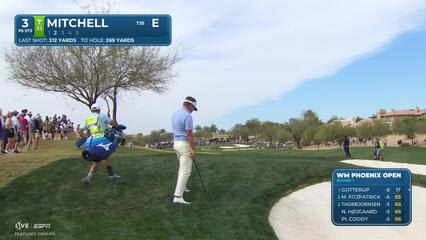 Keith Mitchell holes out from 17 feet for birdie on No. 3 at WM Phoenix Open