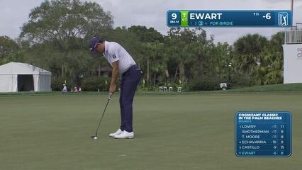 A.J. Ewart sinks 9-foot birdie putt on No. 9 at Cognizant Classic