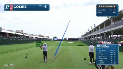 Fabián Gómez hits tee shot to 4 feet, sets up birdie on No. 17 at THE CJ CUP