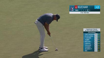 Matt Kuchar sinks 21-foot birdie putt on No. 18 at Cognizant Classic