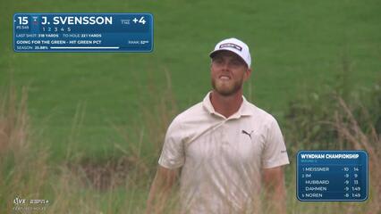 Jesper Svensson makes birdie on No. 15 at Wyndham