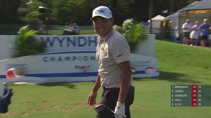 Kevin Yu hits tee shot to 14 inches, sets up birdie on No. 16 at Wyndham