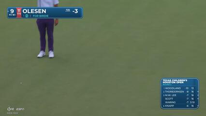 Thorbjørn Olesen sinks 51-foot birdie putt on No. 9 at Texas Children's