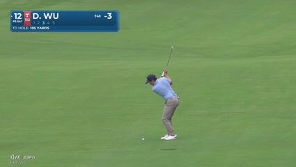Dylan Wu's 109-yard approach sets up birdie on No. 12 at THE CJ CUP
