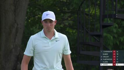 Benjamin James drains 18-foot putt for birdie on No. 15 at RBC Canadian