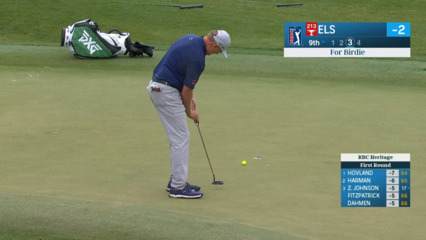 Ernie Els makes birdie putt at RBC Heritage