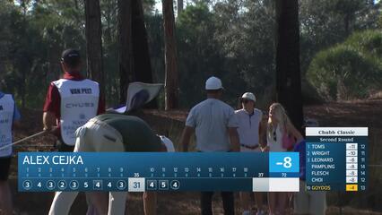 Alex Cejka makes birdie on No. 12 at Chubb Classic