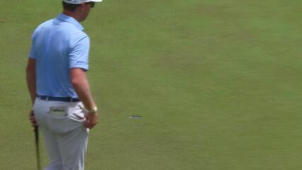 Lucas Glover sinks 23-foot birdie putt on No. 7 at RBC Heritage