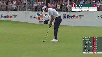 Jackson Suber taps in for birdie on No. 9 at THE CJ CUP