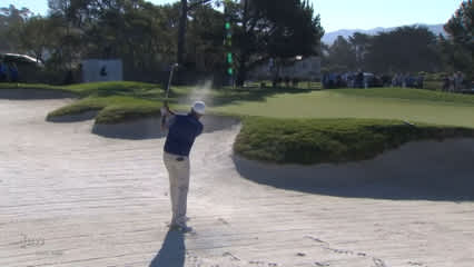 Bo Van Pelt gets up-and-down from bunker for birdie at AT&T Pebble Beach