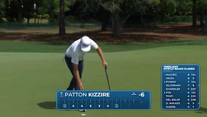 Patton Kizzire sinks a 22-foot birdie putt on No. 7 at ONEflight Myrtle