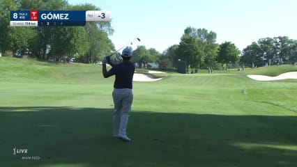 Fabián Gómez makes birdie on No. 8 at John Deere