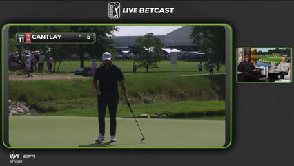 Patrick Cantlay sinks 9-foot birdie putt on No. 11 at BMW Championship