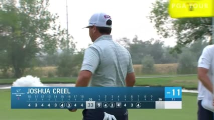 Joshua Creel makes a birdie on No. 7 in Round 2 at Utah