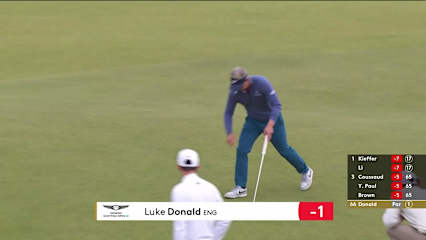 Luke Donald makes birdie on No. 2 at Genesis Scottish Open