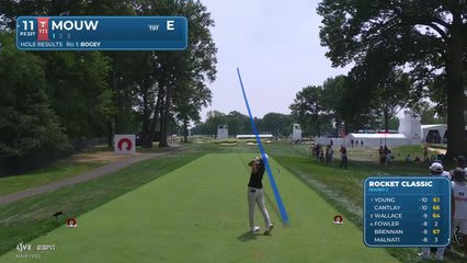 William Mouw hits tee shot to 4 feet, sets up birdie on No. 11 at Rocket Classic