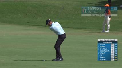 Webb Simpson's incredible approach shot leads to birdie at Sony Open