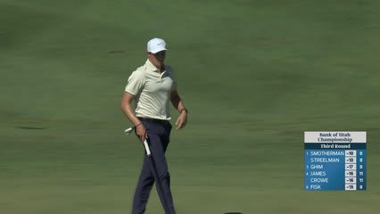 Ben James sinks 5-foot putt for birdie on No. 11 at Bank of Utah