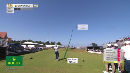 Eugenio Lopez-Chacarra hits tee shot to 11 feet, sets up birdie on No. 15 at Genesis Scottish Open