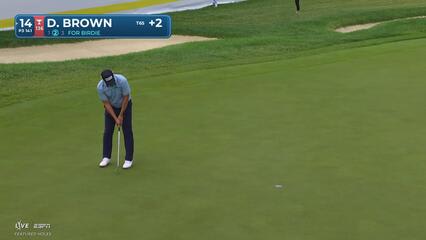 Daniel Brown sinks 12-foot birdie putt on No. 14 at RBC Canadian