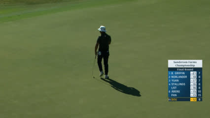 Zecheng Dou makes 10-footer for birdie at Sanderson Farms
