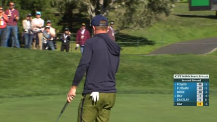 Brian Gay's 15-foot birdie putt at AT&T Pebble Beach