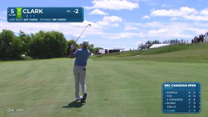 Wyndham Clark's 187-yard approach sets up birdie on No. 5 at RBC Canadian