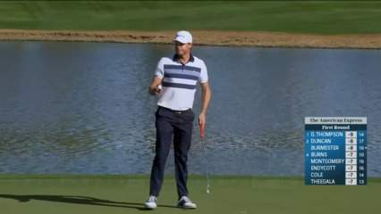 Nick Watney makes birdie putt on No. 9 at The American Express