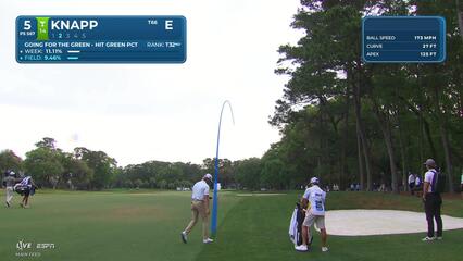 Jake Knapp gets up-and-down from 96 feet for birdie on No. 5 at RBC Heritage