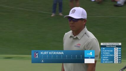 Kurt Kitayama sinks 13-foot putt for birdie on No. 1 at Truist Championship